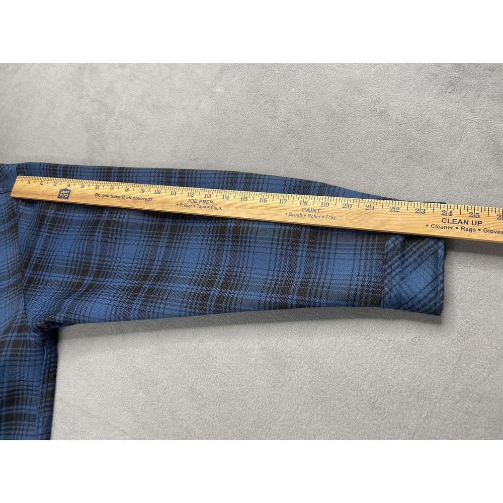 Dickies Jacket Shacket Men XL‎ Blue Plaid Flannel Hood Fleece Lined Barn Chore - Picture 8 of 11